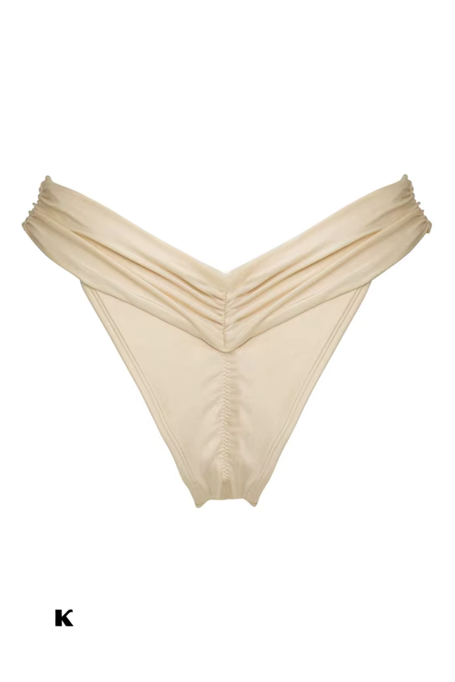Solid model high cut stijl bikini