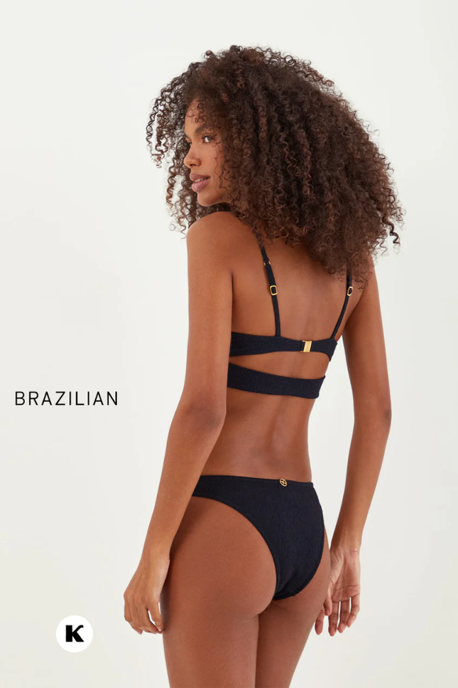 Chic model black-white double design bikini