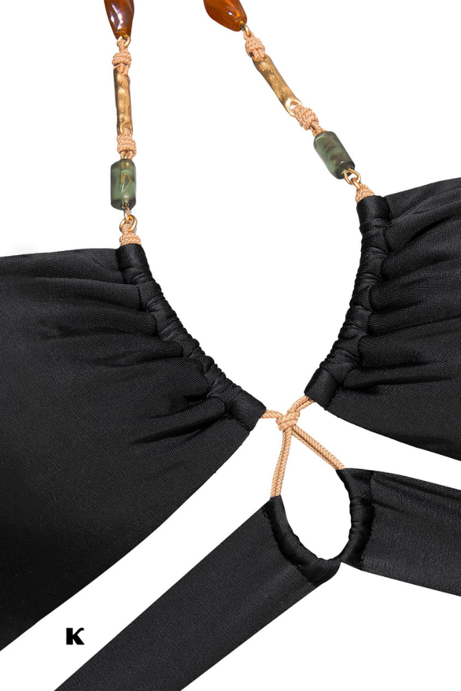 Chic stand out pearl design bikini