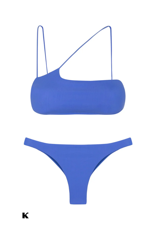 High waisted cross top design model bikini
