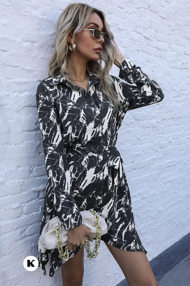 High waisted commuter stijl jurk