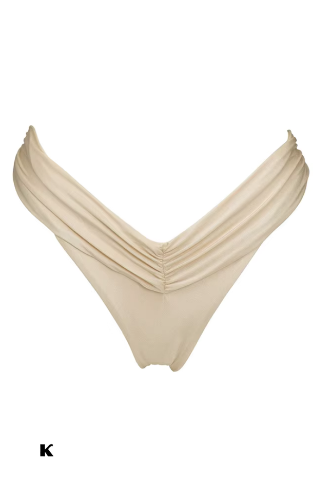 Solid model high cut stijl bikini